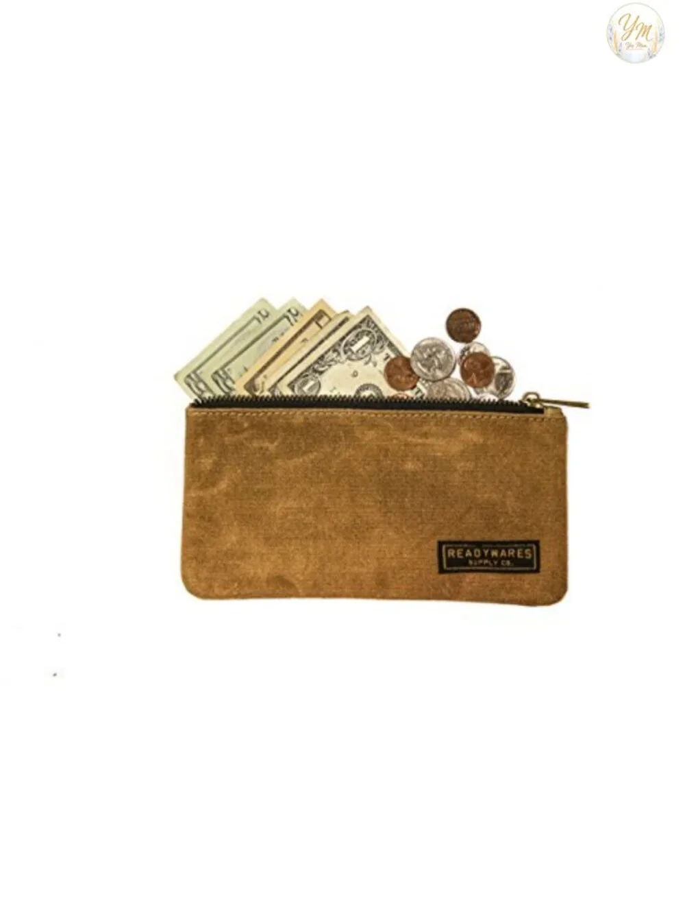 Set of 4 Waxed Canvas Pencil Pouches - Heavy Duty Zipper Bags for Organization